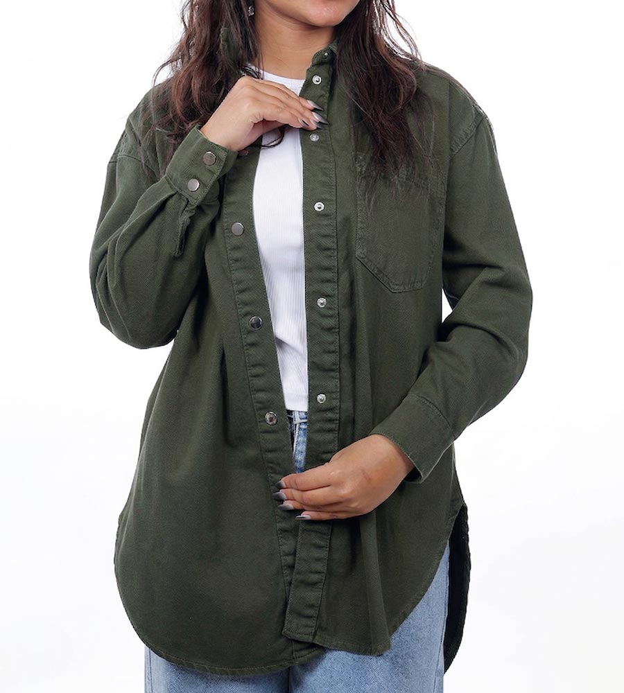 Long Gaberdine shirt 1 pocket