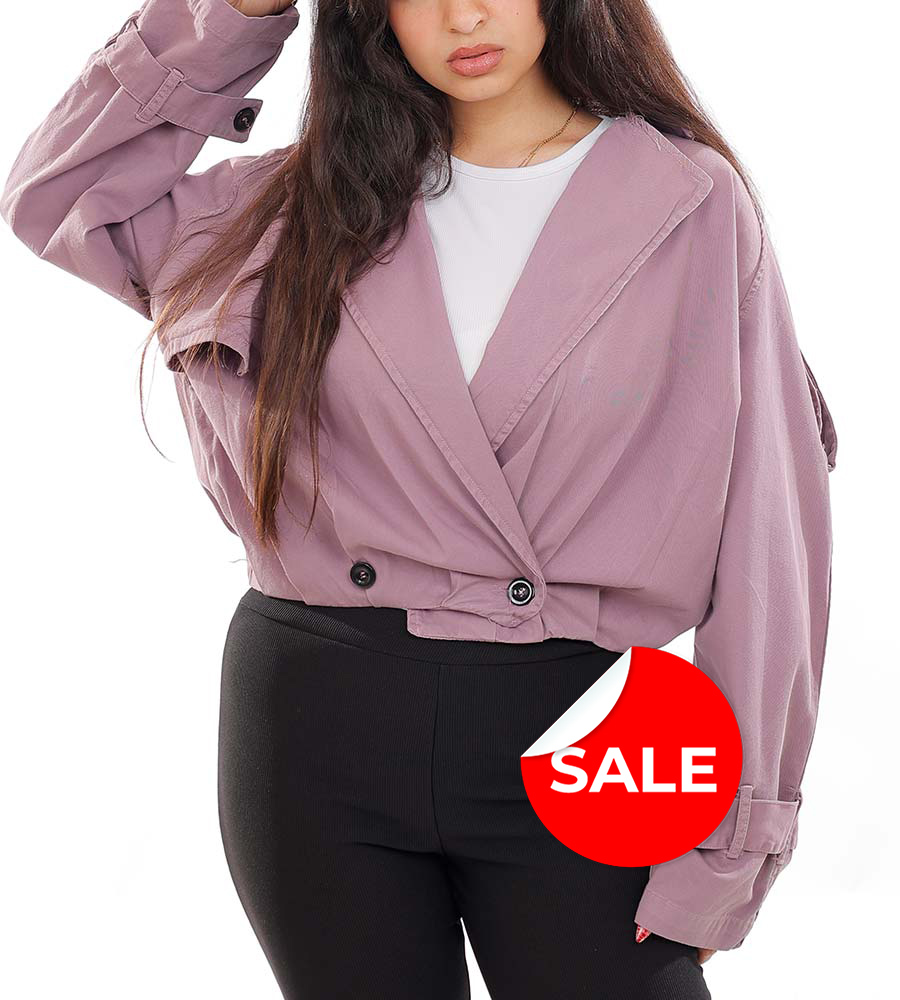 Cropped trench coat 