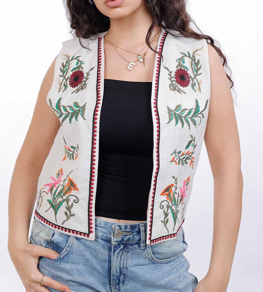 Embroidered vest