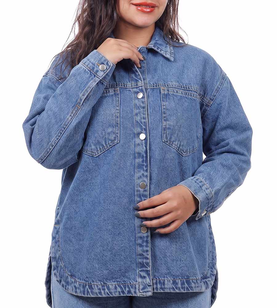 قميص جينز 2 جيب