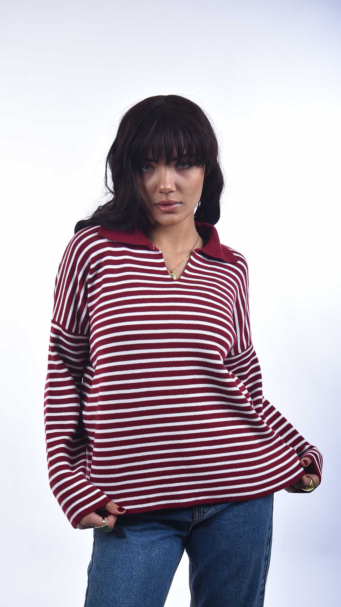   knitwear pullover colorful stripes