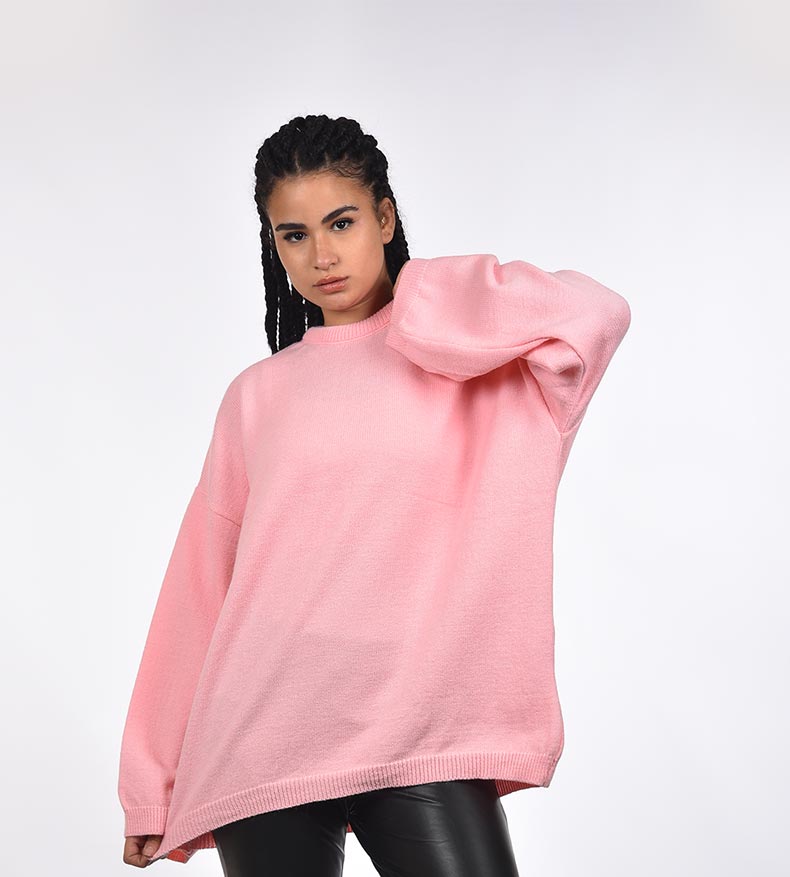 Plain knitwear blouse