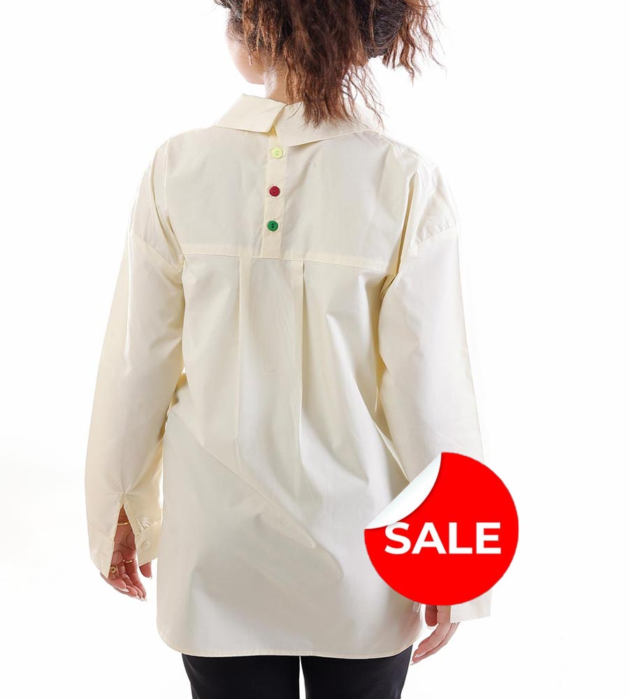 Escape Cotton Shirt Three Colored Back Buttons