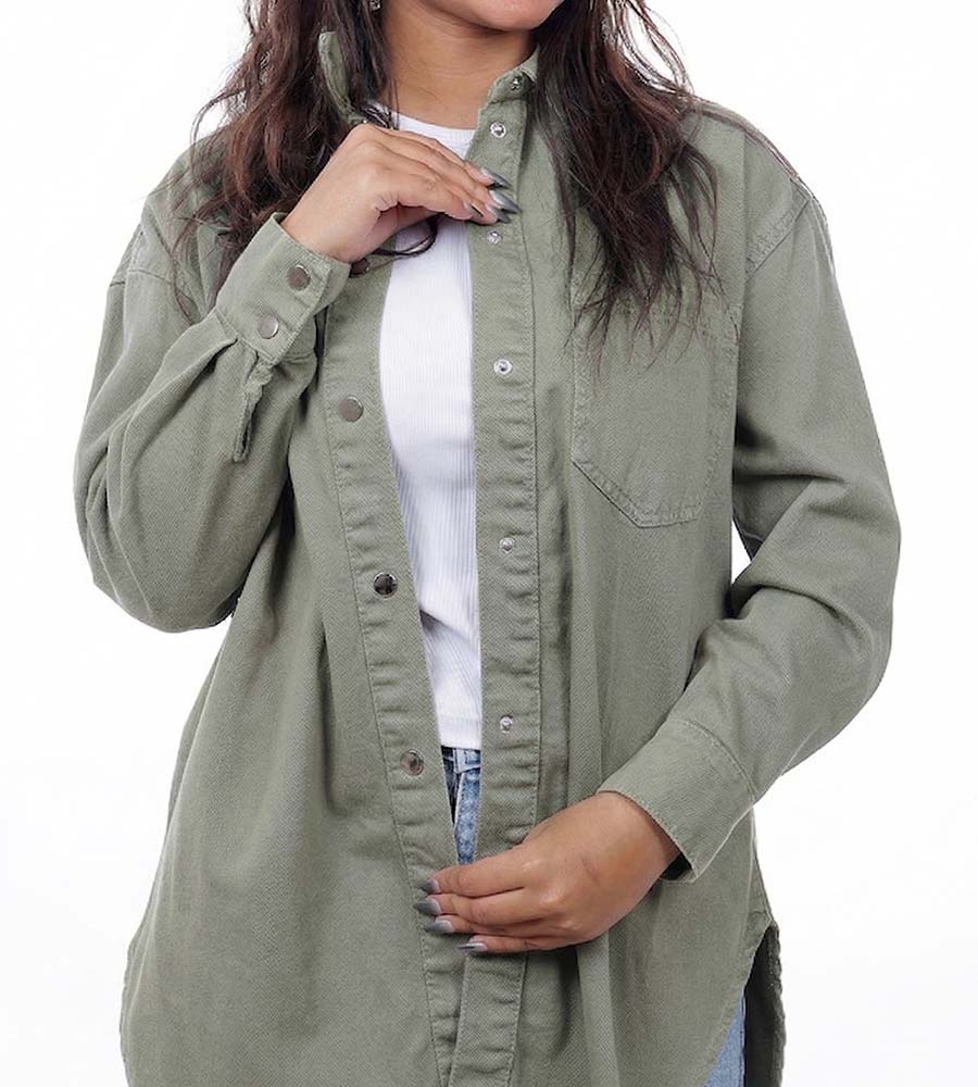 Long Gaberdine shirt 1 pocket