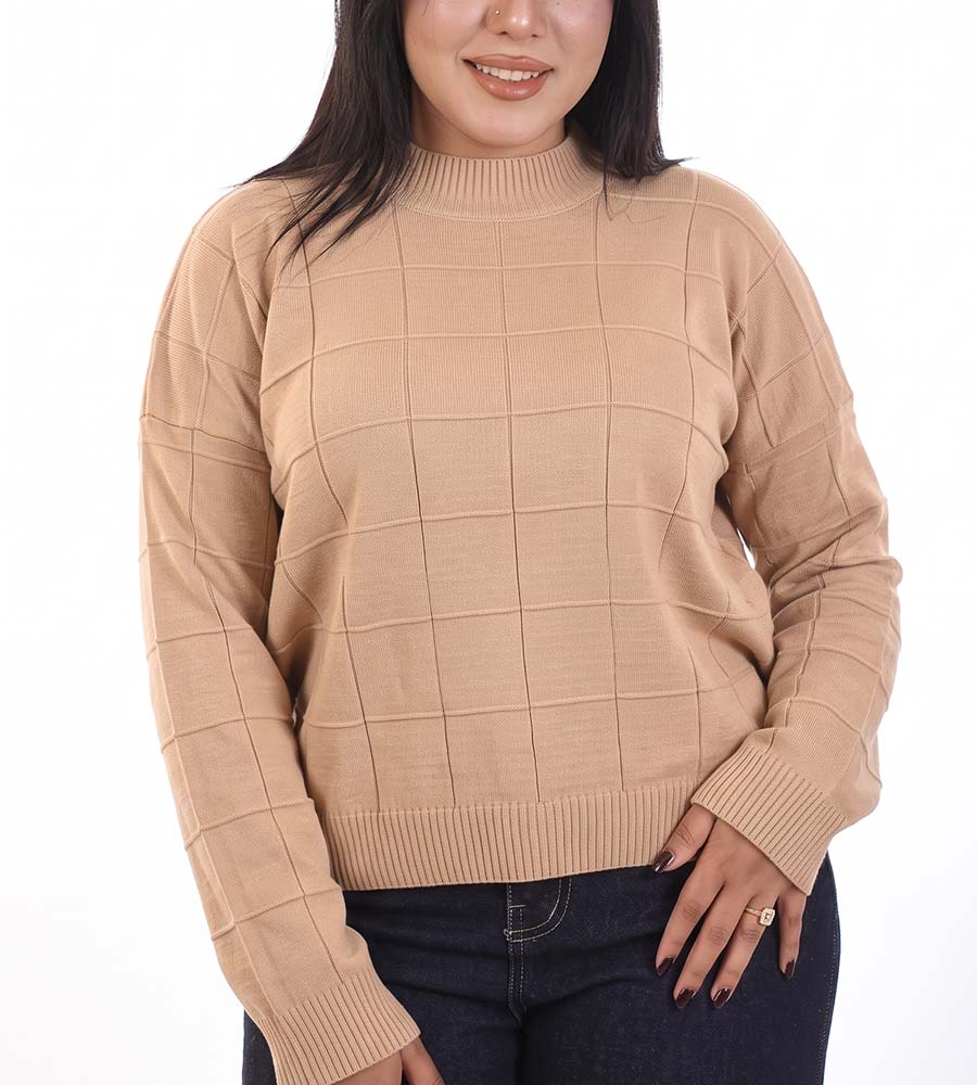 Pullover With Square Pattern