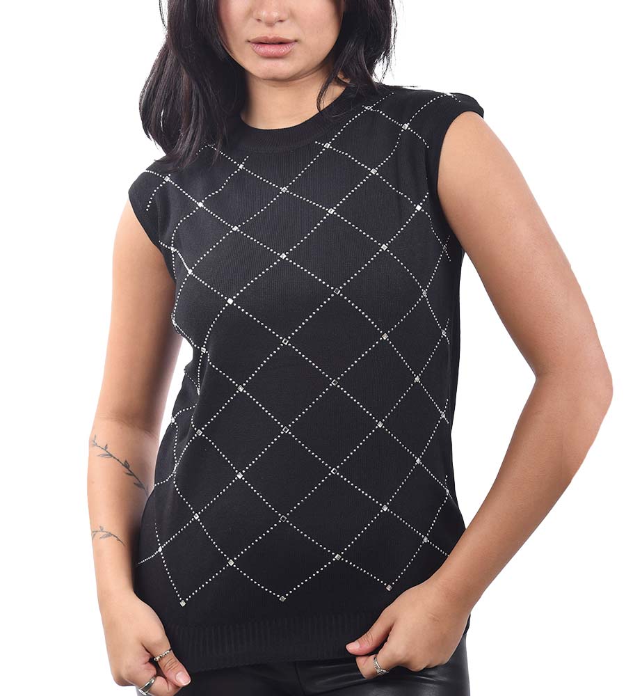 Silver Embroidered Soft Knitted Body
