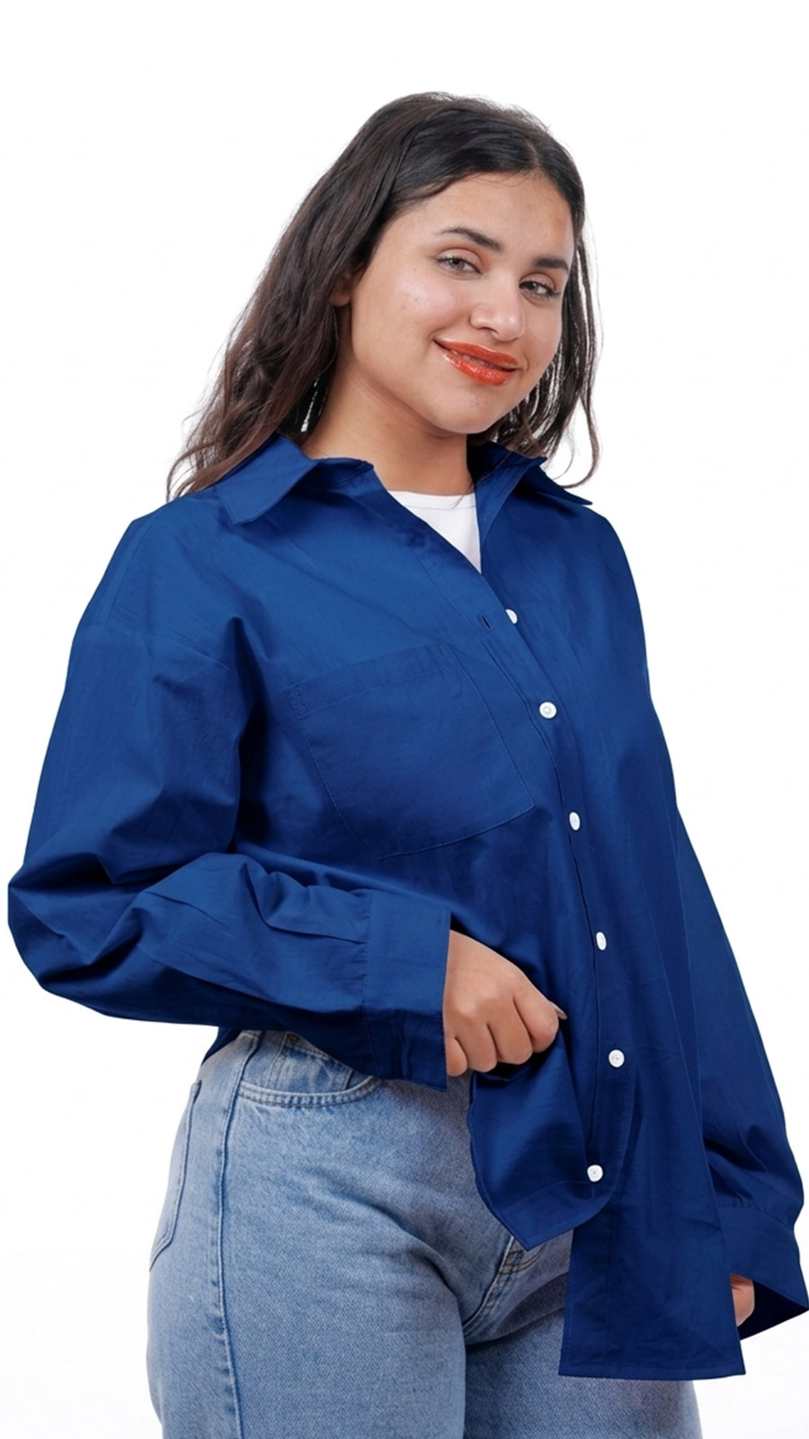 Single pocket cotton shirt