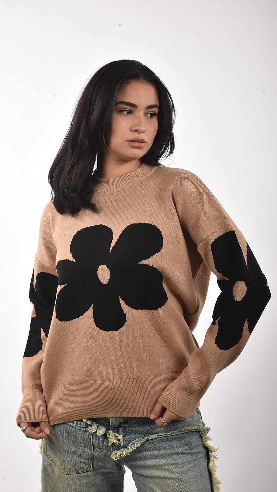 Blouse - crew neck floral