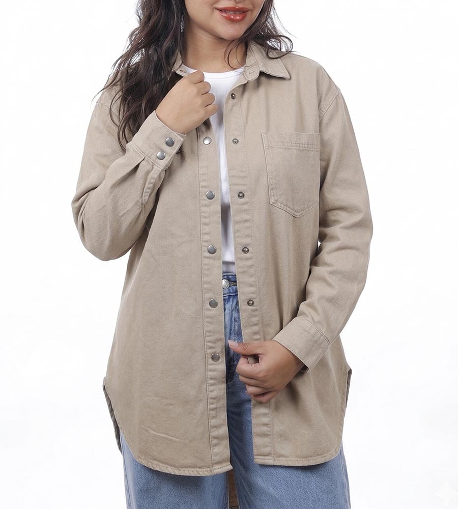 Long Gaberdine shirt 1 pocket