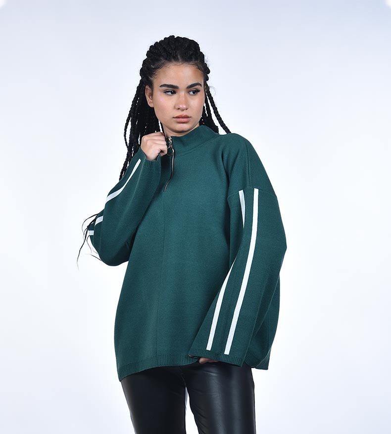 Plain Knitwear Blouse