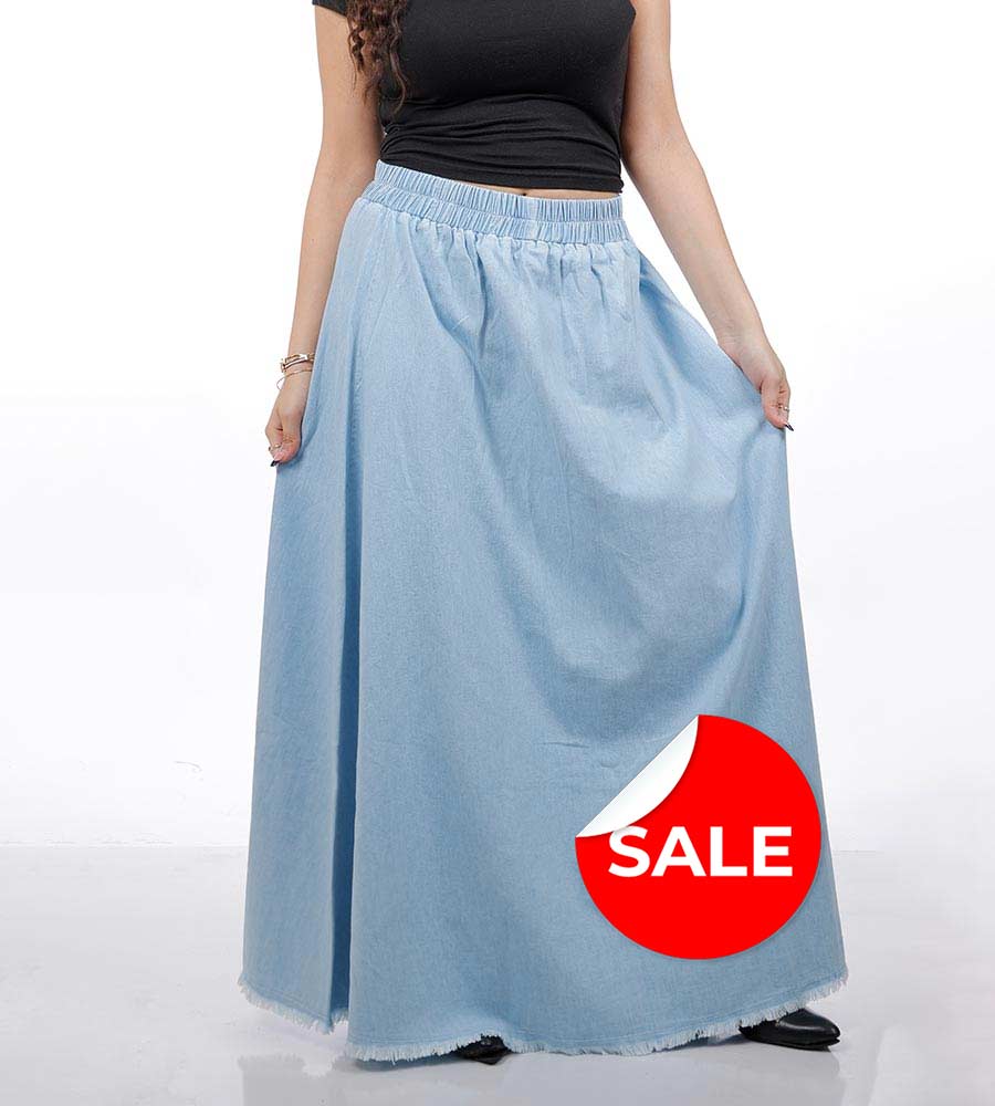 Soft denim skirt
