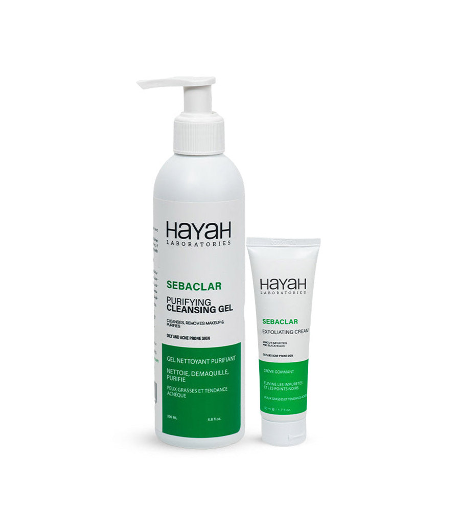Hayah sebaclar purifying gel 200ml + exfoliating