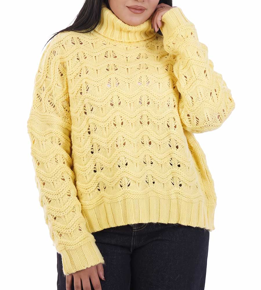 Oversized High-Neck Pullover