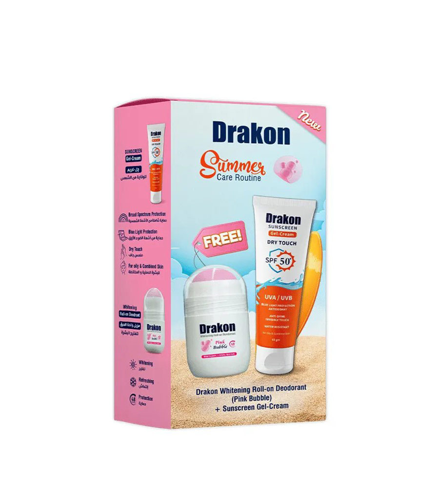 دراكون صن سكرين جل + رول اون عرض 1+1