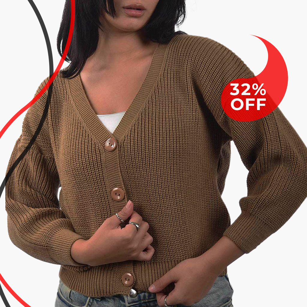 Ribbed knitwear cardigan