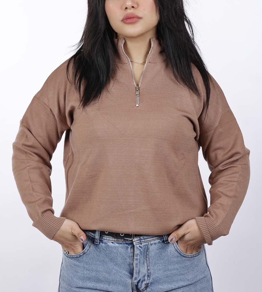 بلوزة نصف سوستة