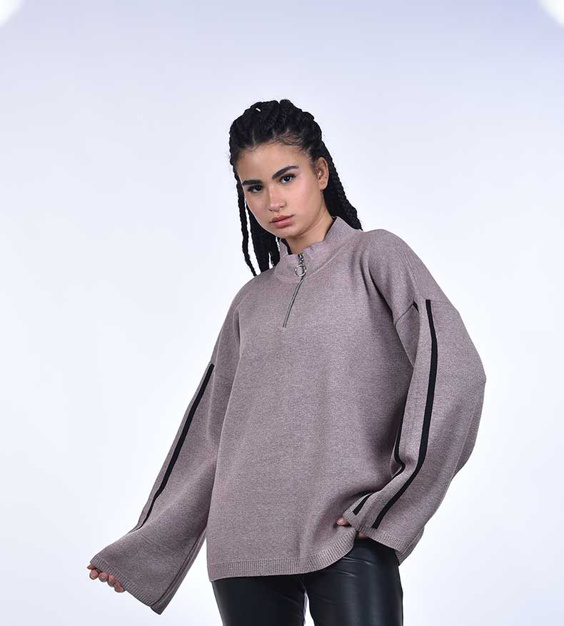 Plain Knitwear Blouse