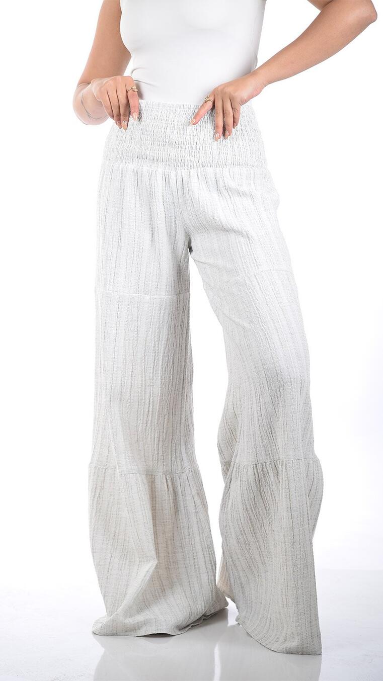 Wide-Leg Linen Pants