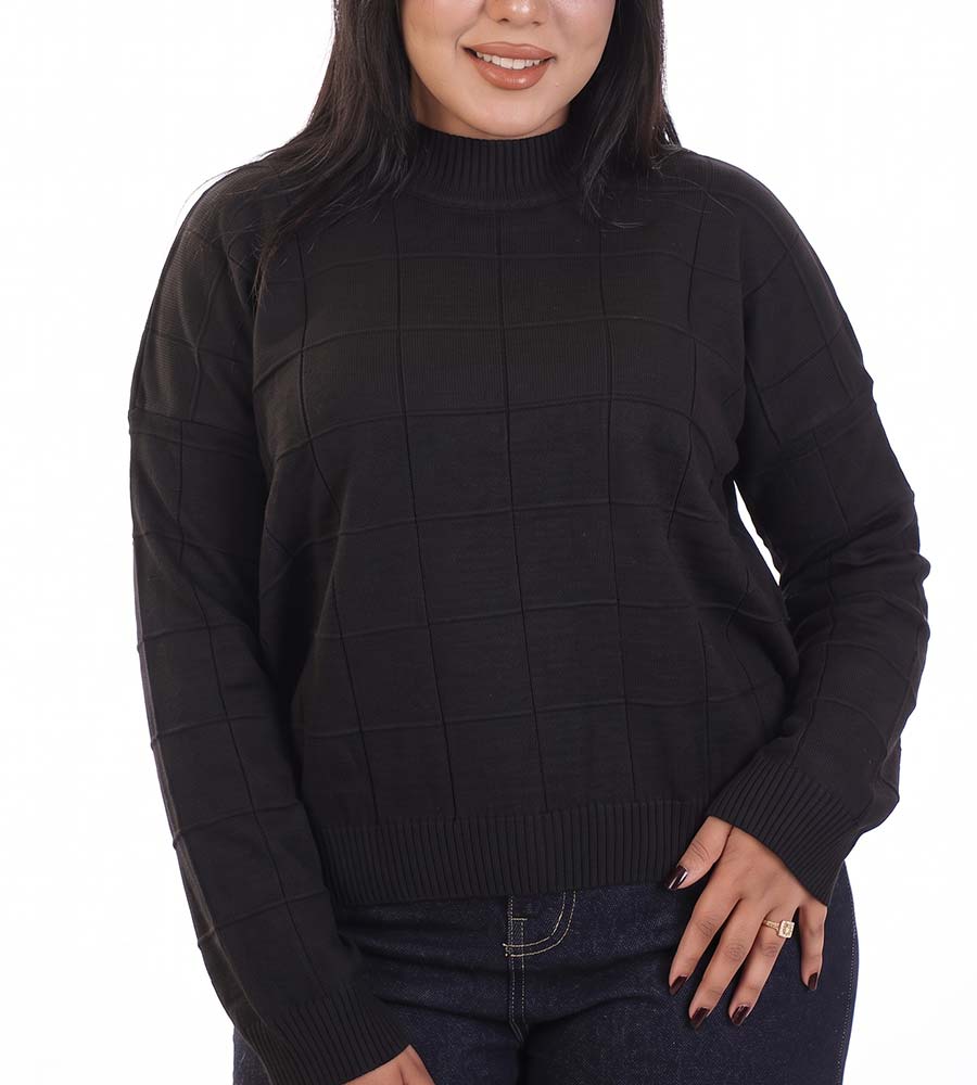 Pullover With Square Pattern