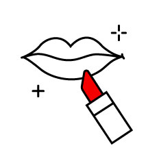 Lips makeup