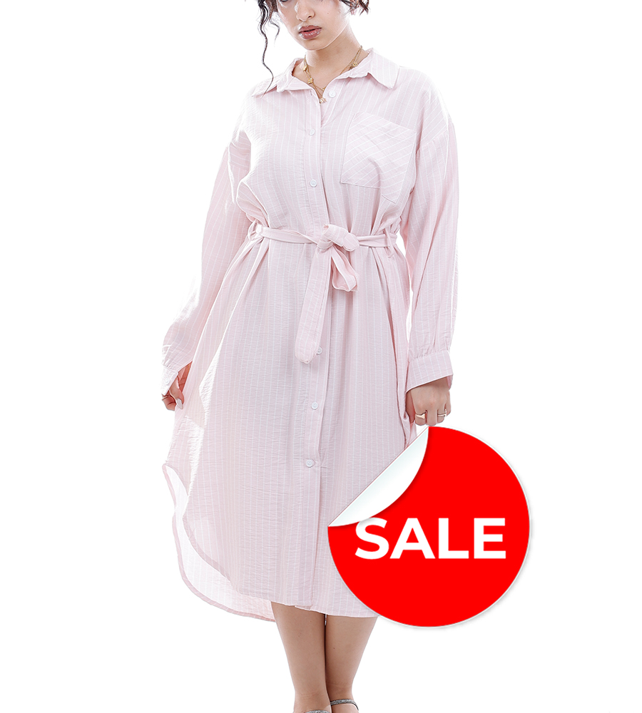 Long sleeved shirt dress